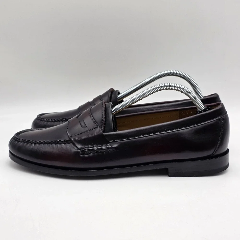 COLE HAAN Pinch Penny Loafer BURGUNDY Slip-On Dress‎ Shoes 03504 Men's 9.5 D